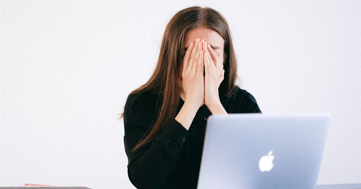 Woman pausing mid-sentence, searching for a word